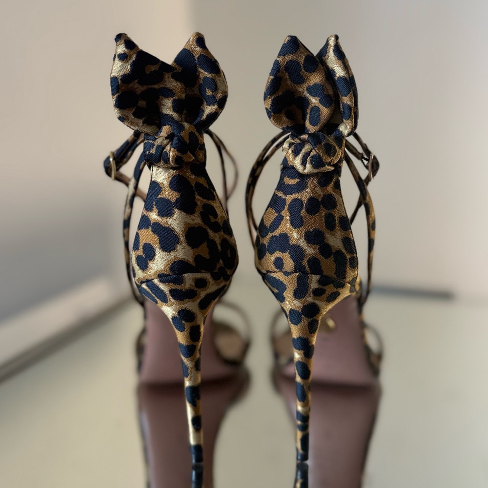 Like new AQUAZZURA Bow Tie 105 sandals $895 38 - Picture 9 of 10